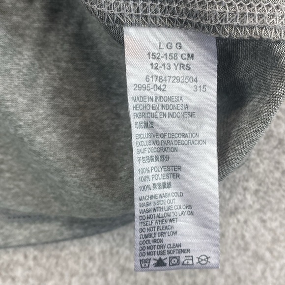 Nike Dri Fit Air Jordan tee long sleeve child’s L gray basketball quick dry - Picture 8 of 11